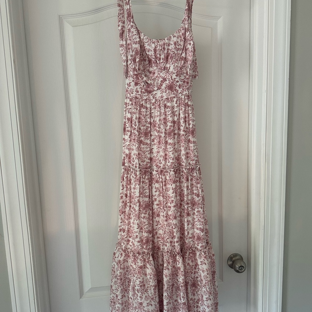 Floral Pink Maxi Dress
